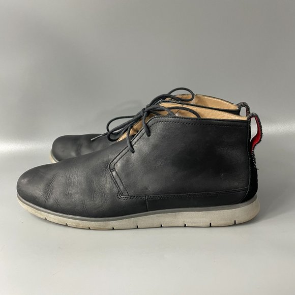 UGG Black Leather Freamon Waterproof Chukka, Men\'s Size 13 main image 7
